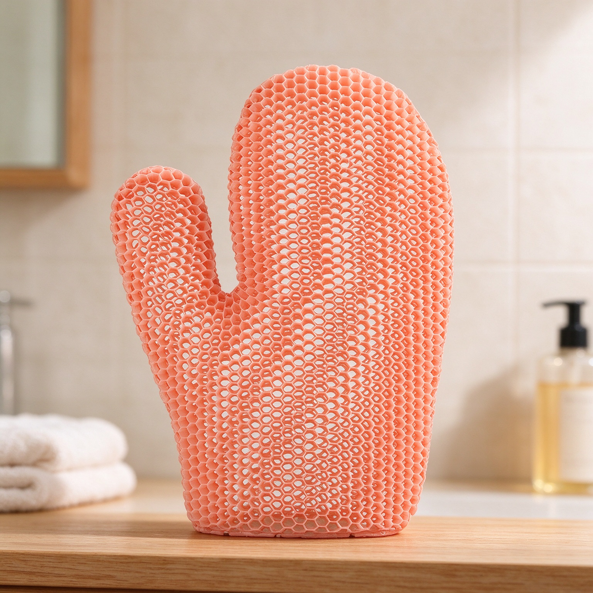 Honeycomb Mesh Shower Scrub Gloves - image 12