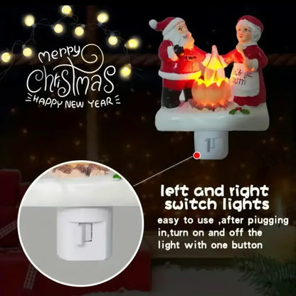 Santa Claus Resin Night Light – Christmas Decorative Table Lamp