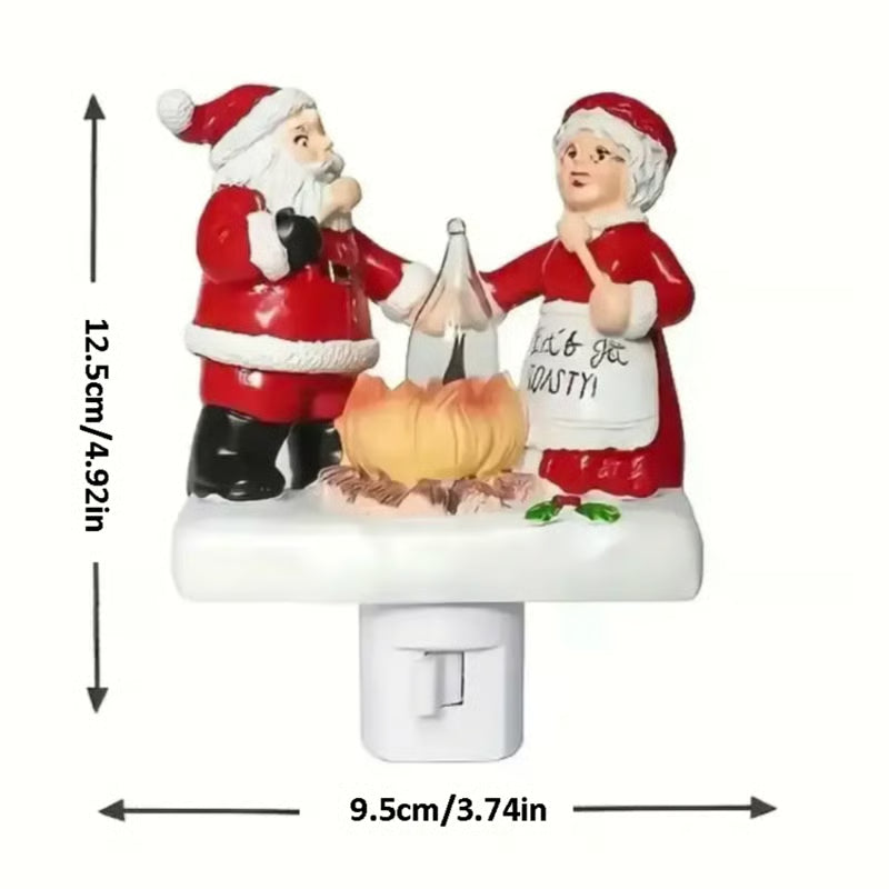 Santa Claus Resin Night Light – Christmas Decorative Table Lamp