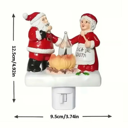 Santa Claus Resin Night Light – Christmas Decorative Table Lamp