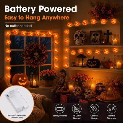 10Ft 20 Led The Dead Decorations Marigold Garland Lights String for Day