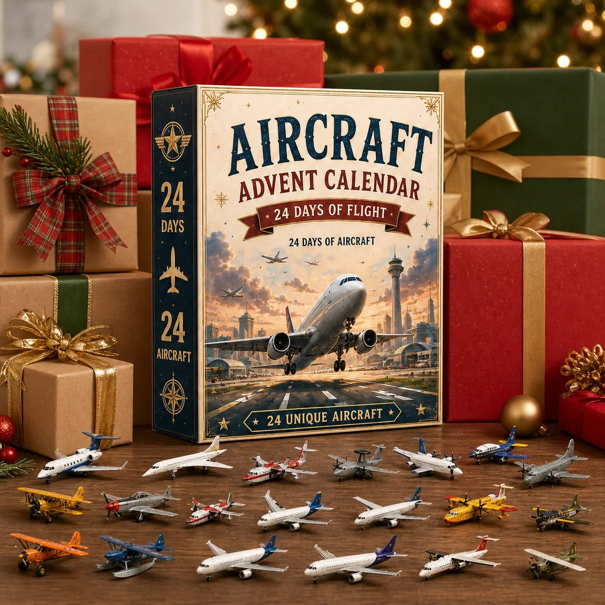 ✈️ Aircraft Advent Calendar 2026 | 24 Days of Flight with 24 Unique Miniature Airplanes, Jets & Aviation Collectibles 🎄🎁