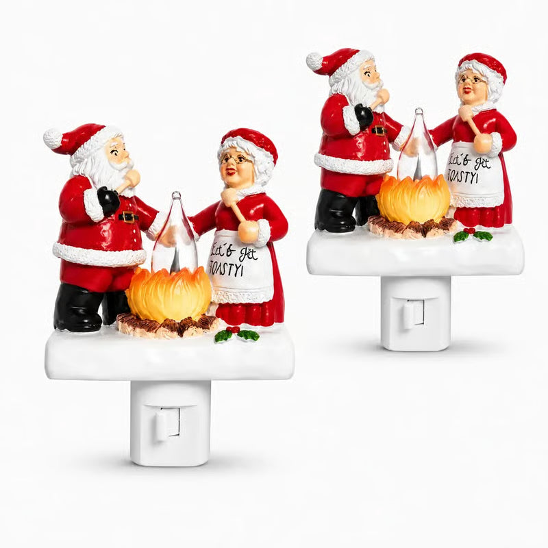 Santa Claus Resin Night Light – Christmas Decorative Table Lamp