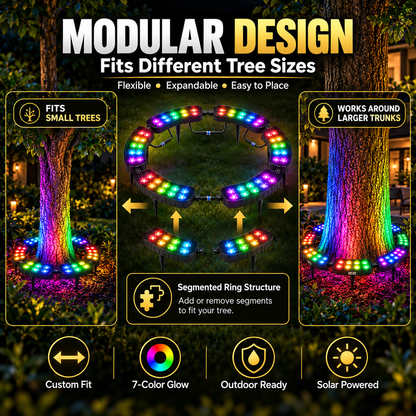 ✨ One Tree. Endless Colors. – Solar RGB Landscape Ring Light