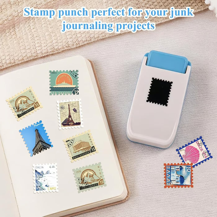 Stamp Punch,Postage Stamp Puncher, Lever Paper Punches for Crafting & Scrapbooking