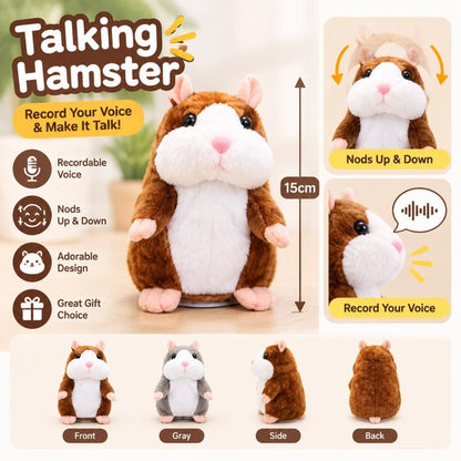 🐹 Talking Hamster Plush Toy – A Funny Gift That Repeats Your Words