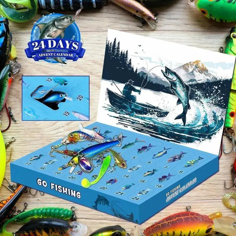 2026 Fishing Lure Advent Calendar – 24-Day Christmas Countdown with Fishing Tackle Surprises