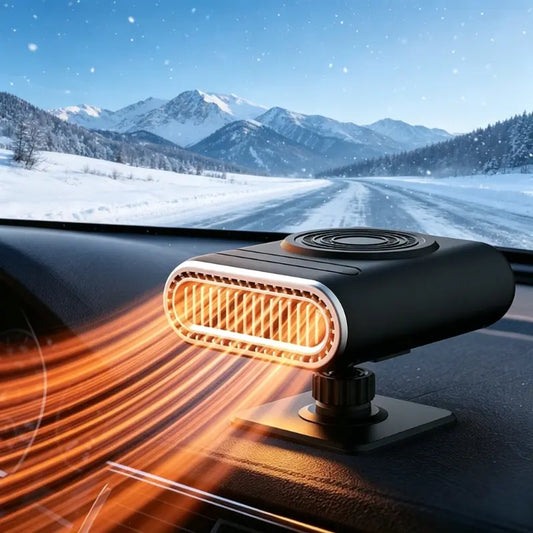 12V Portable Car Heater - 12V Power, Adjustable Defogging Windshield Demister⚡