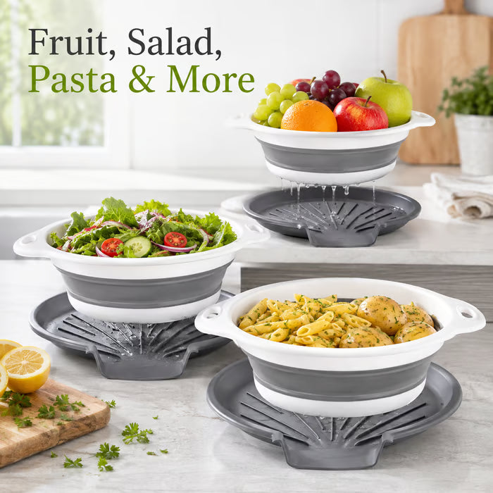 🥬 3-Piece Collapsible Colander Set