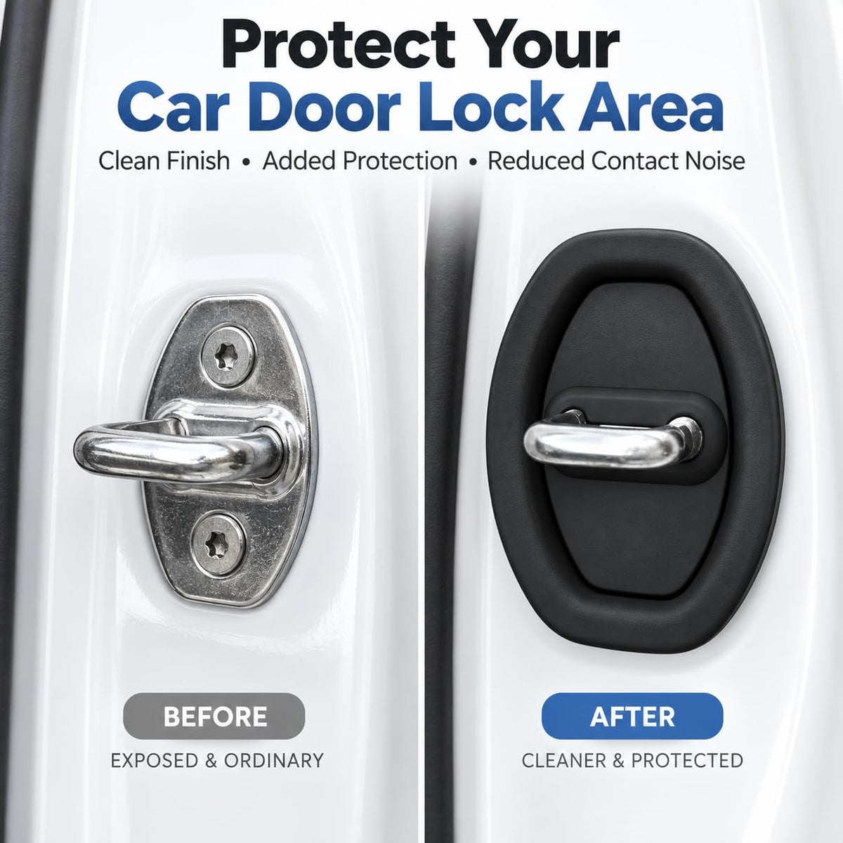 Self-Adhesive Door Latch Lock Covers – 4 or 8 Pieces 🚪✨