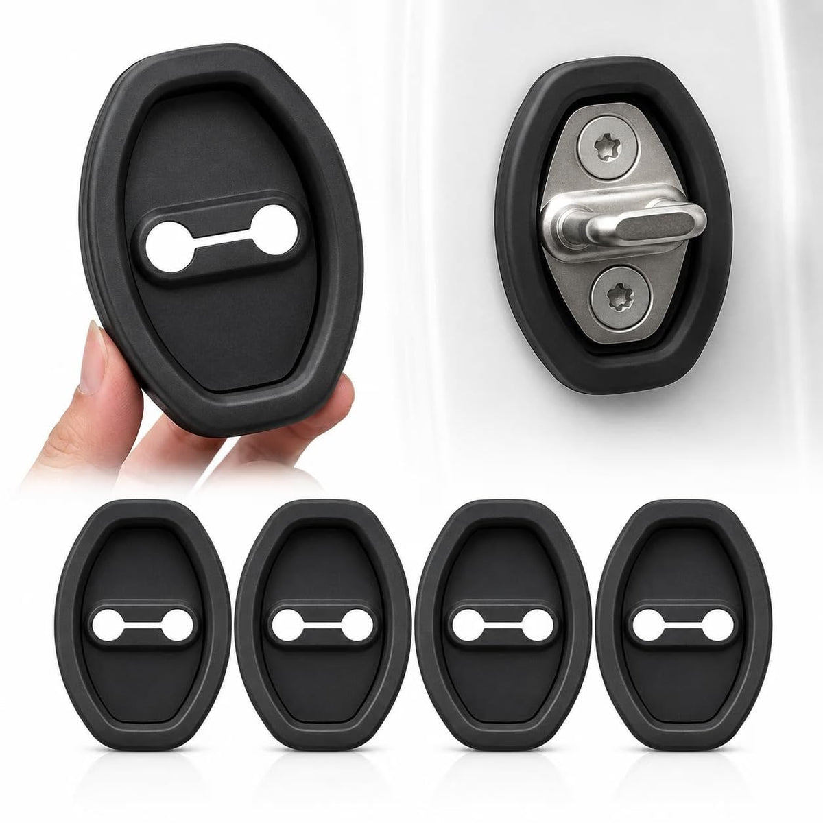 Self-Adhesive Door Latch Lock Covers – 4 or 8 Pieces 🚪✨