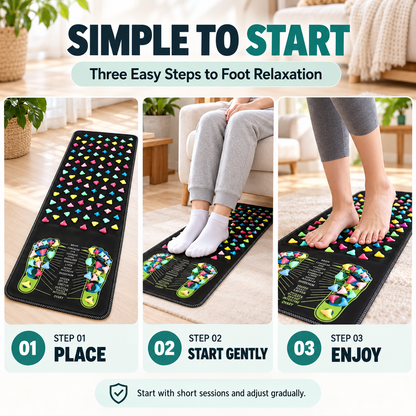 🦶 Acupressure Foot Massage Mat – Reflexology Mat for Tired Feet & Daily Relaxation