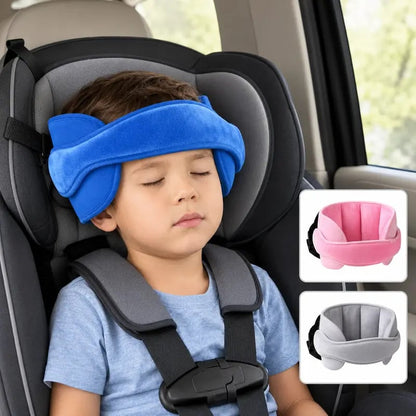 😴 Kids Car Seat Head Support Strap – Soft Adjustable Travel Headrest Accessory