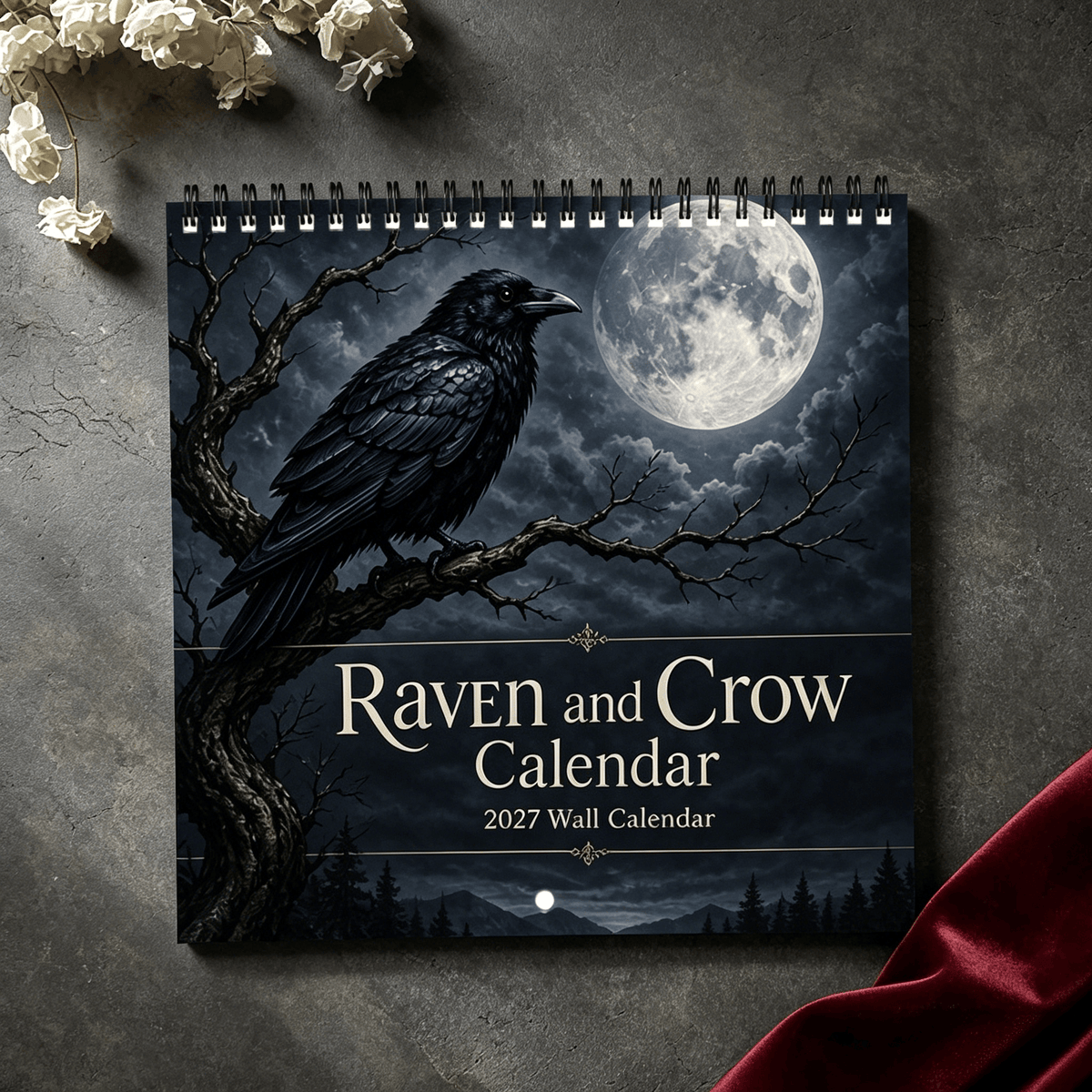 🐦‍⬛ A Year In The Shadows — Raven & Crow 2027 Gothic Wall Calendar