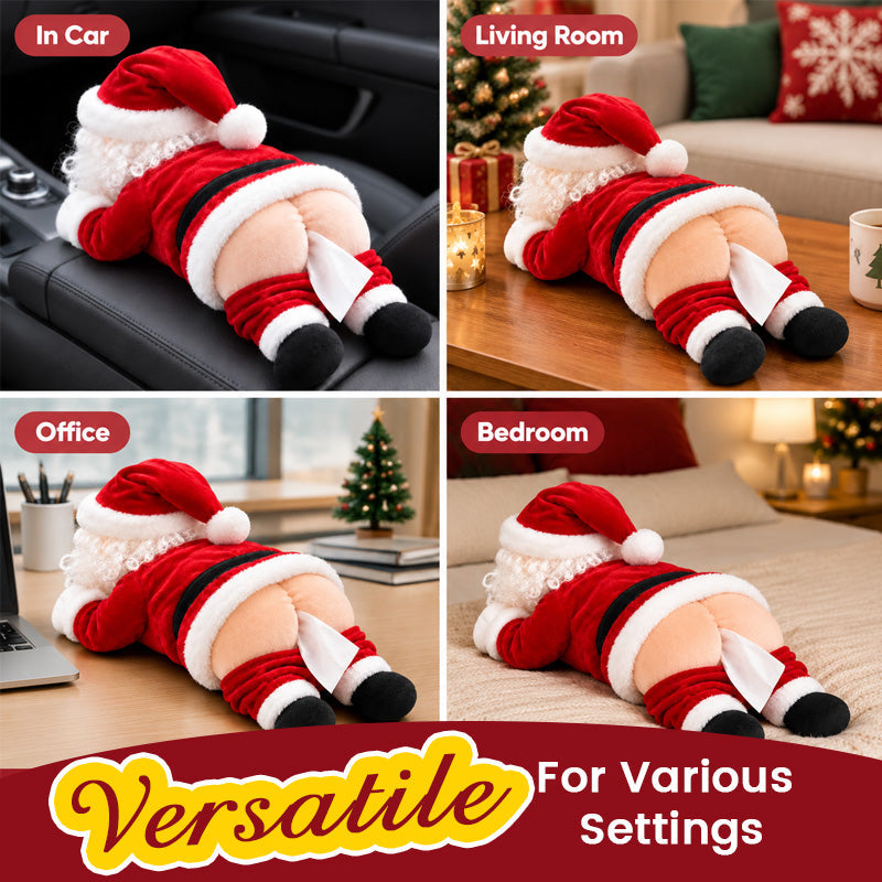 Funny Santa Butt Tissue Box Holder | Christmas Gag Gift