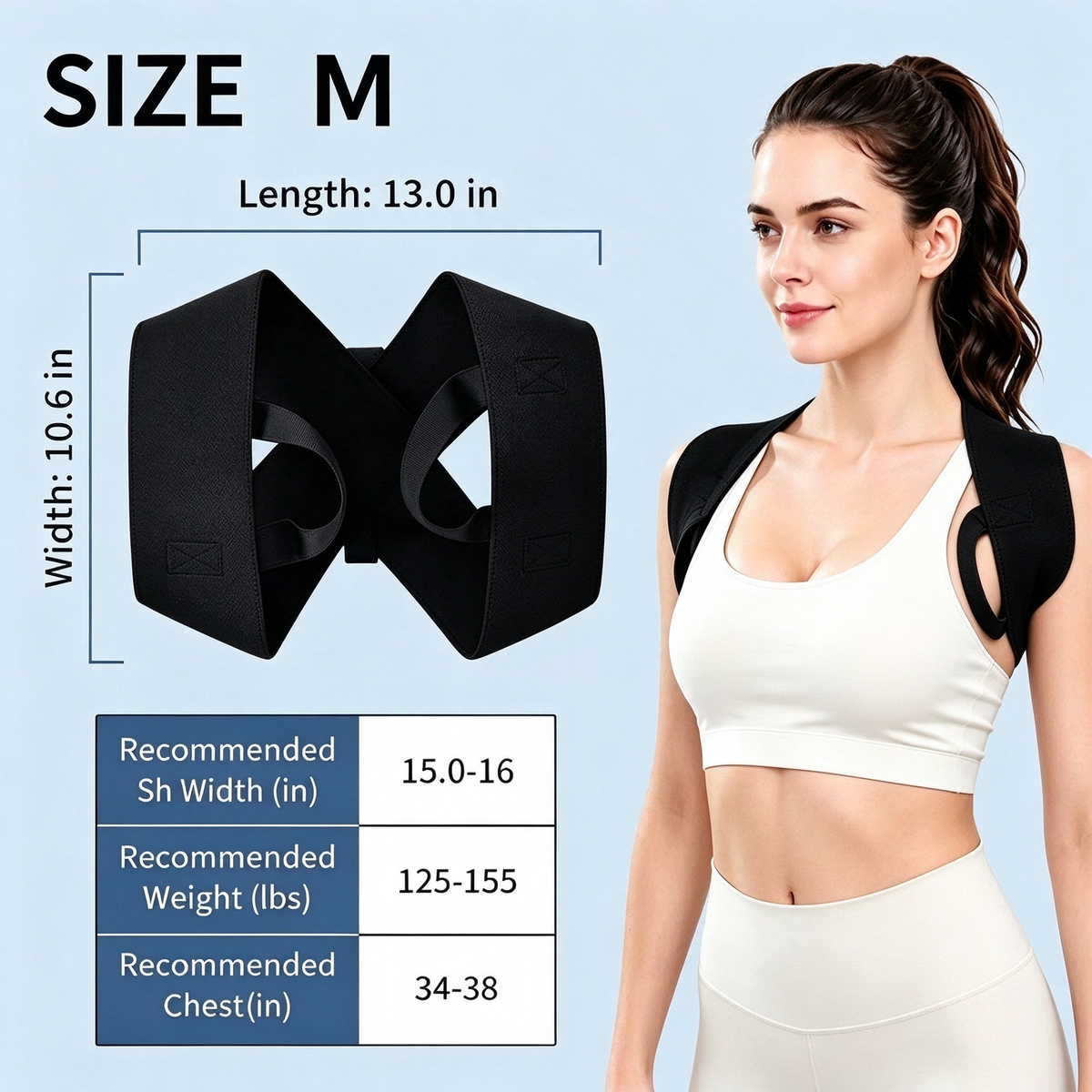 Shoulder Straps - Posture Support Straps for Men & Women – Elastic Back Support 🧘