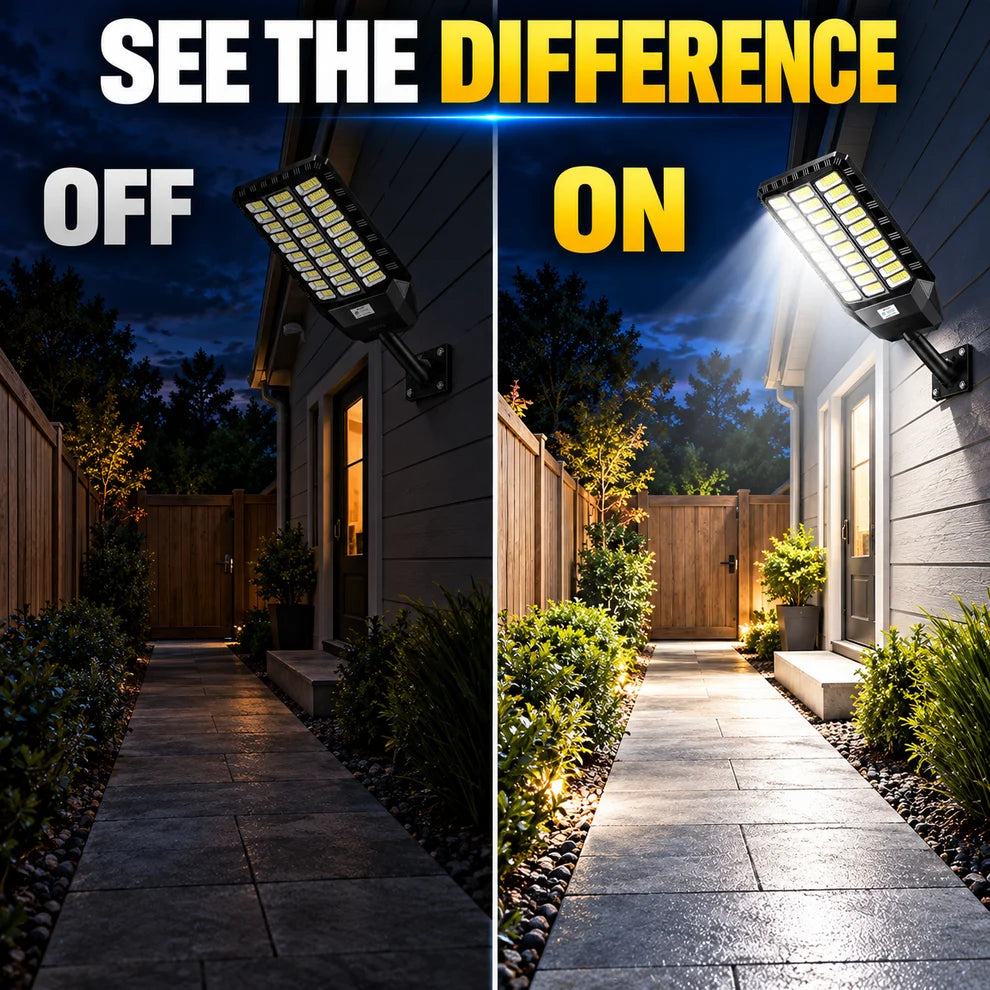 ☀️ Ultra Bright Solar LED Street Light System✨ Solar-Powered & Energy-Saving