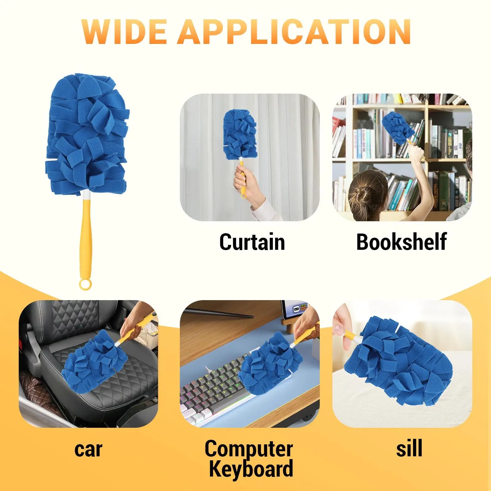 Reusable Electrostatic Duster Refills with Handle