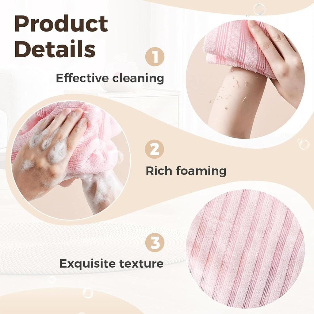 Exfoliating Shower Towels – Soft & Quick-Dry