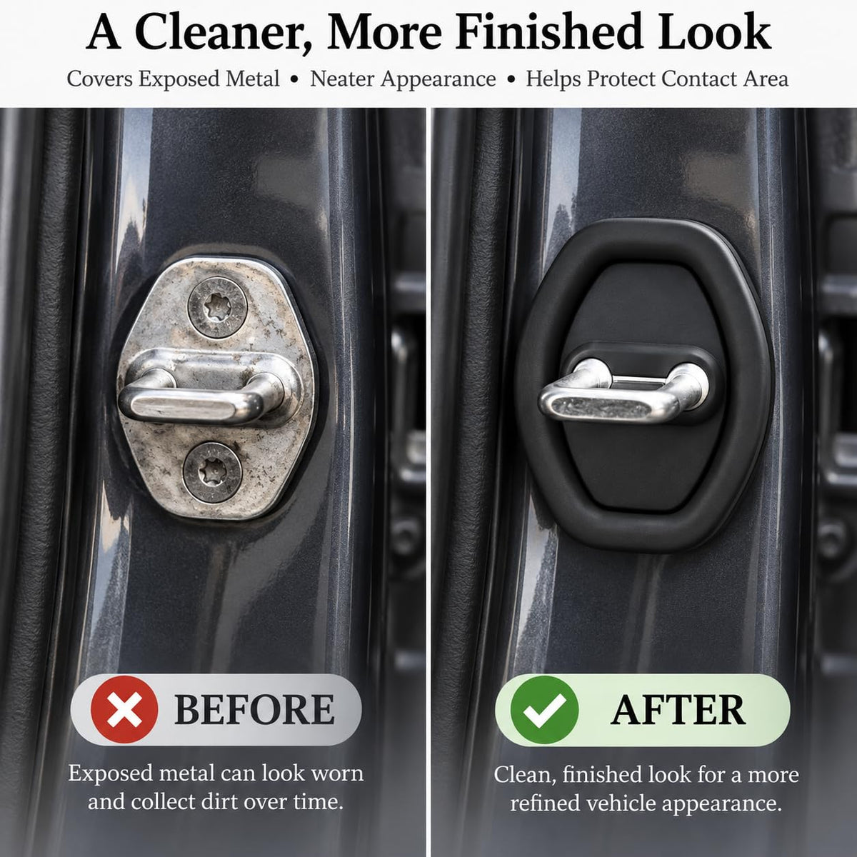 Self-Adhesive Door Latch Lock Covers – 4 or 8 Pieces 🚪✨