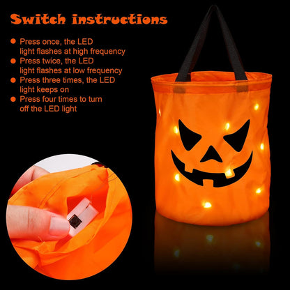 LED Halloween Pumpkin Candy Bags🎃