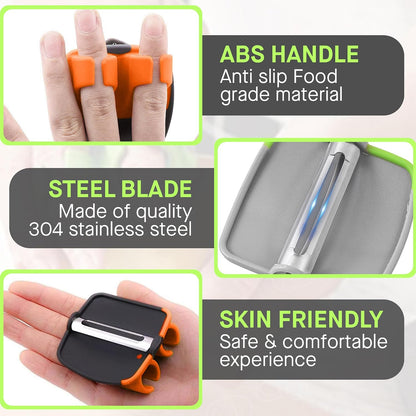2-Piece Palm Grip Peeler Set – A More Comfortable Way to Peel Fruits & Vegetables