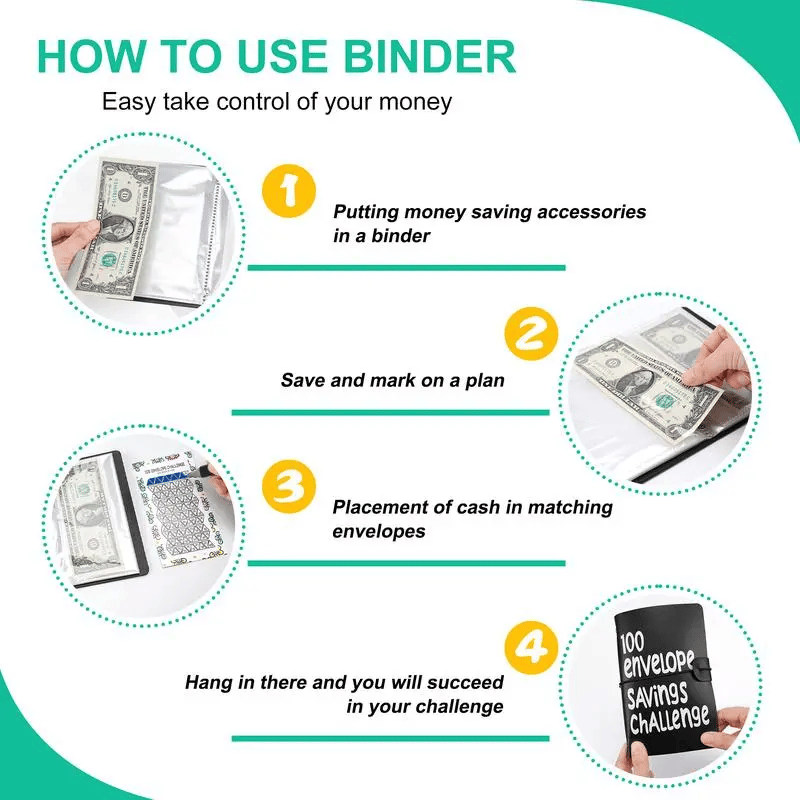 🔥✉️100 Envelope Savings Challenge Book