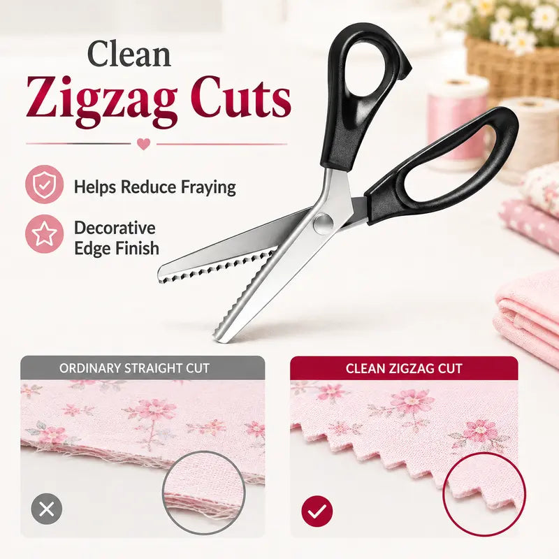 ⭐ Stainless Steel Zig Zag Scissors with Serrated Teeth