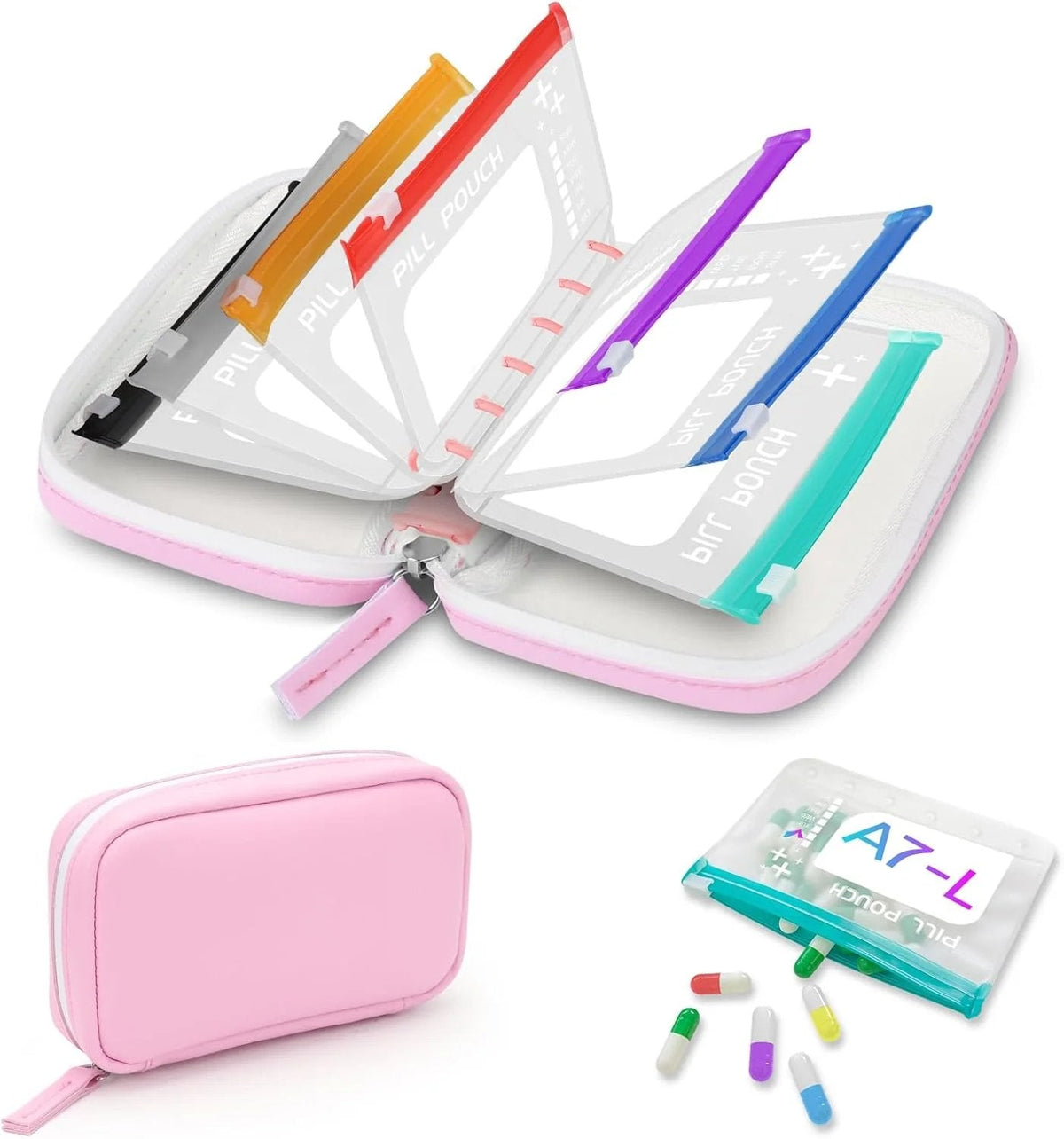Waterproof Pill Pouch Set- 7Pcs Bags Inside