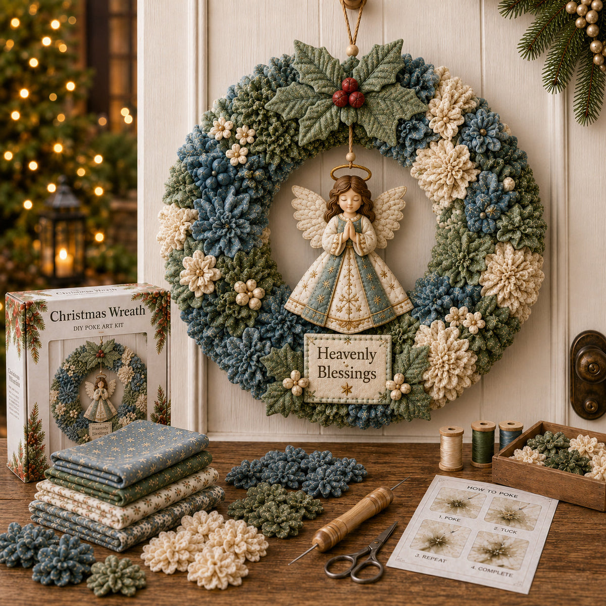 3D Fabric Poke Wreath DIY Kit🎄
