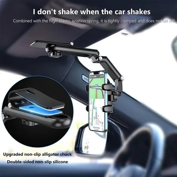 🏆New 1080° Multi-function Sun Visor Universal 360 Degree Rotating Phone Holder
