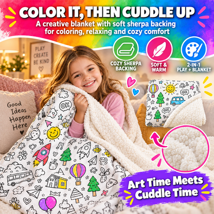 DIY Coloring Blanket with 12 Markers