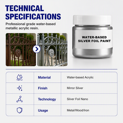 Water Based Metallic Silver Outdoor Anti Rust for Metal Renovation