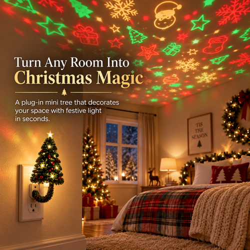 🎄 Christmas Tree Projector Night Light