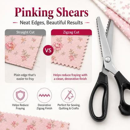 ⭐ Stainless Steel Zig Zag Scissors with Serrated Teeth