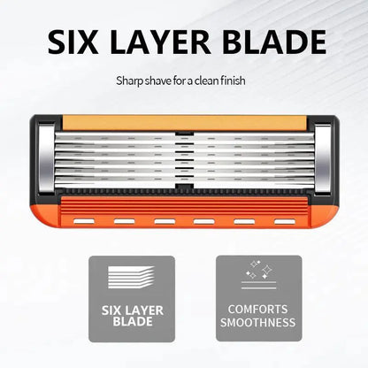 Men's 6-Layer Sharp Handheld Shaver with Refills