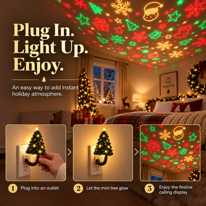 🎄 Christmas Tree Projector Night Light