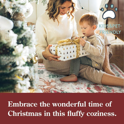 🎄 Cozy Christmas Runner Rug – Washable Non-Slip Holiday Floor Decor