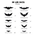 Halloween Bats Wall Decor with Lights – 3D Spooky Stickers for Home