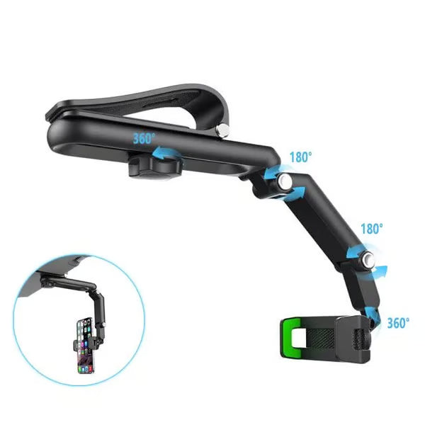 🏆New 1080° Multi-function Sun Visor Universal 360 Degree Rotating Phone Holder