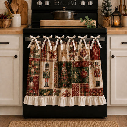 Christmas Patchwork Stove Skirt with Ruffles & Bows - image 15