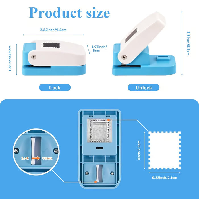 Stamp Punch,Postage Stamp Puncher, Lever Paper Punches for Crafting & Scrapbooking