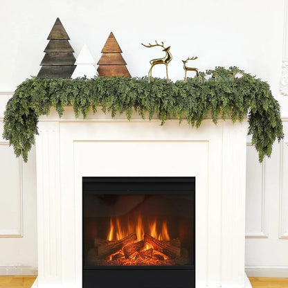 Lush Real-Touch Faux Cedar Christmas Garland
