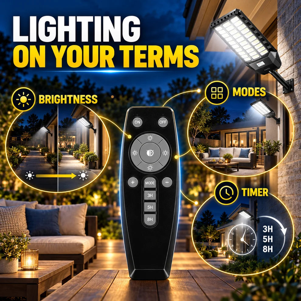 ☀️ Ultra Bright Solar LED Street Light System✨ Solar-Powered & Energy-Saving