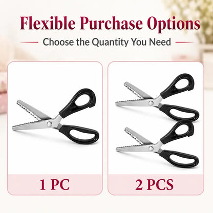 ⭐ Stainless Steel Zig Zag Scissors with Serrated Teeth
