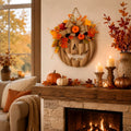 ✨ Lighted Burlap Pumpkin Wreath 🎃