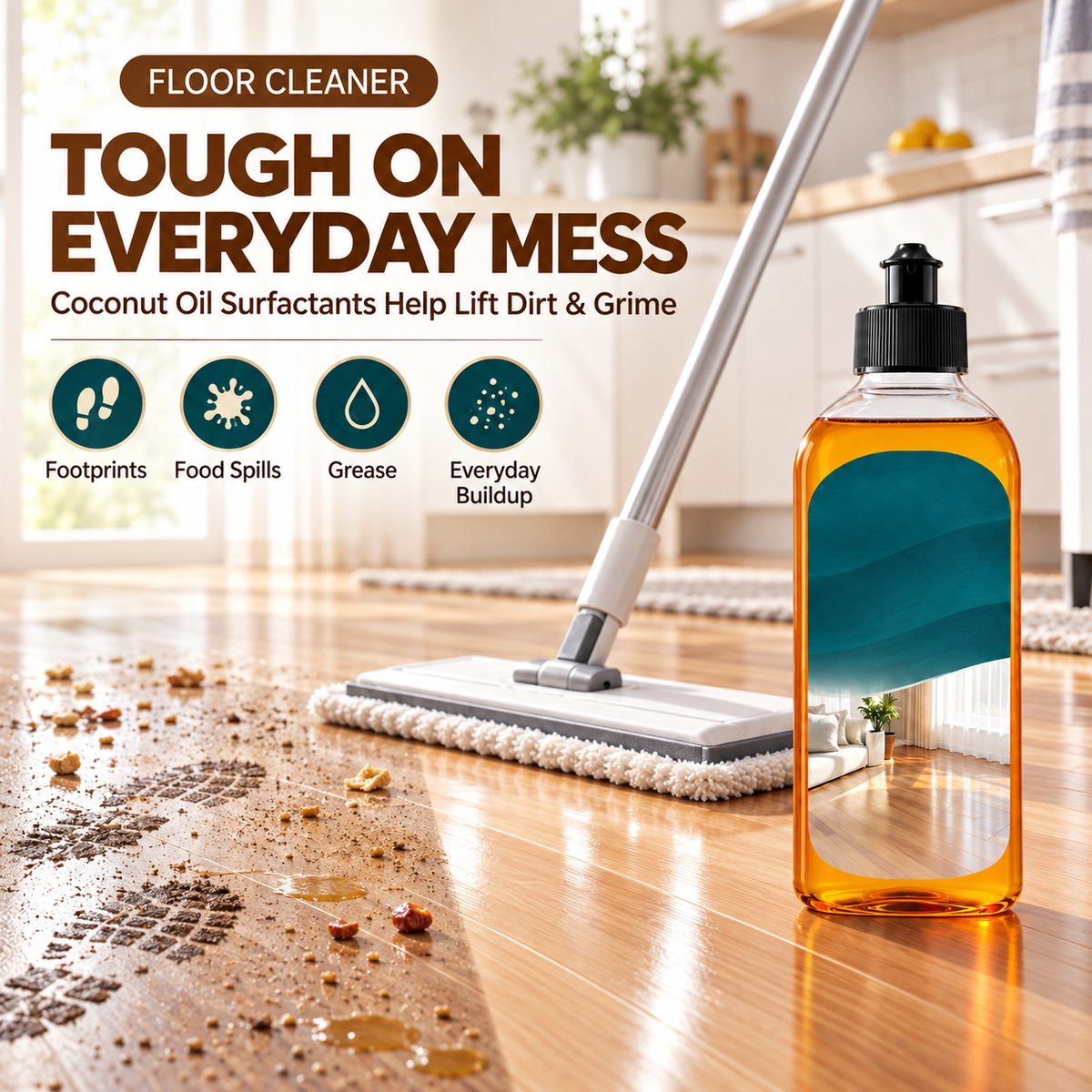 🧹 5-in-1 Floor Cleaner – Deep Cleaning, Odor Control & Lasting Shine ✨