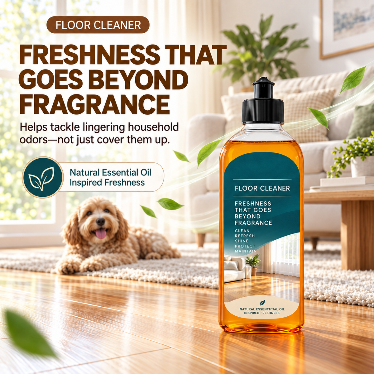🧹 5-in-1 Floor Cleaner – Deep Cleaning, Odor Control & Lasting Shine ✨