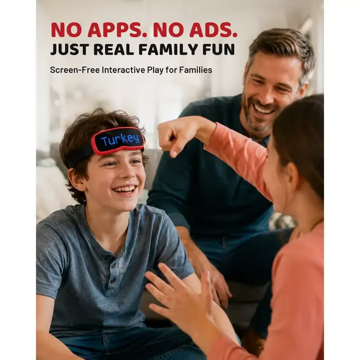 LED Guess Band Headband Guessing Game | Family & Party Charades Game for Kids Adults