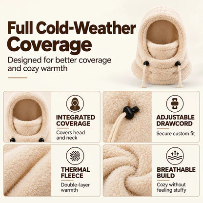 3-in-1 Kids' Winter Hood – Soft Fleece Hat, Face Cover & Neck Warmer❄️🧣